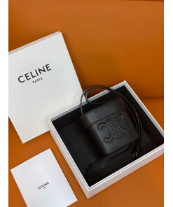 Replica Celine 199263 SMALL BOX cuir triomphe in Smooth Calfskin Black