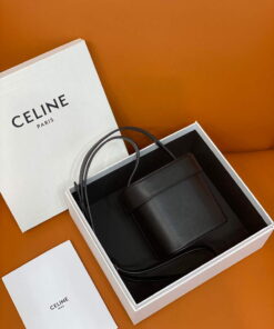 Replica Celine 199263 SMALL BOX cuir triomphe in Smooth Calfskin Black 2