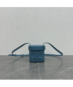 Replica Celine 199263 SMALL BOX cuir triomphe in Smooth Calfskin Blue