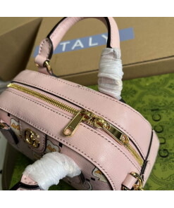 Replica Gucci 724606 Ophidia GG animal print mini bag light pink