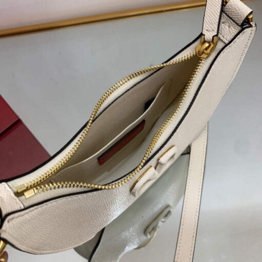 Replica Valentino 1W2P0W19RQR Mini Vlogo Signature Grainy Calfskin Hobo Bag Light Ivory 6