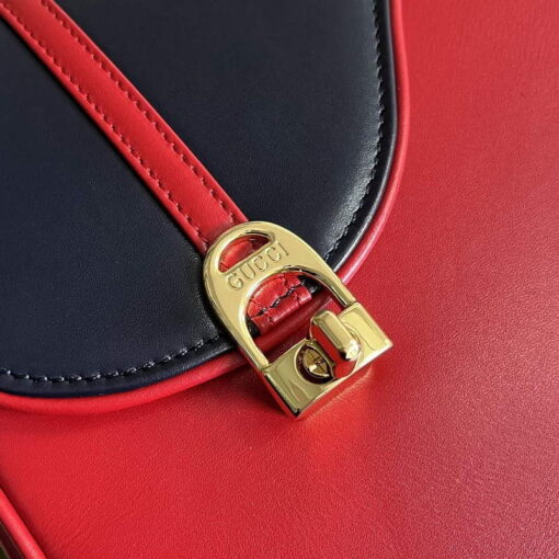 Replica Gucci 740988 Equestrian inspired shoulder bag Blue and red 4