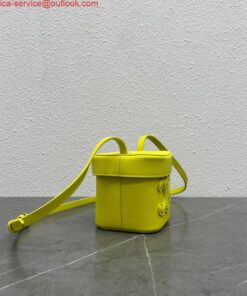 Replica Celine 199263 SMALL BOX cuir triomphe in Smooth Calfskin Yellow 2