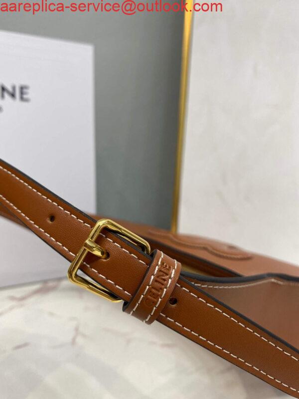 Replica Celine 198153 Shoulder Bag Cuir Triomphe in Smooth Calfskin Brown 6