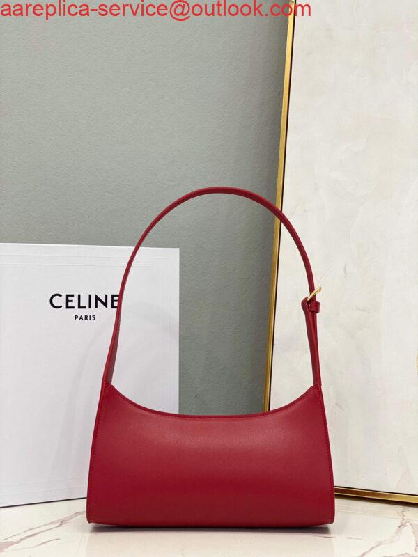 Replica Celine 198153 Shoulder Bag Cuir Triomphe in Smooth Calfskin Red 3