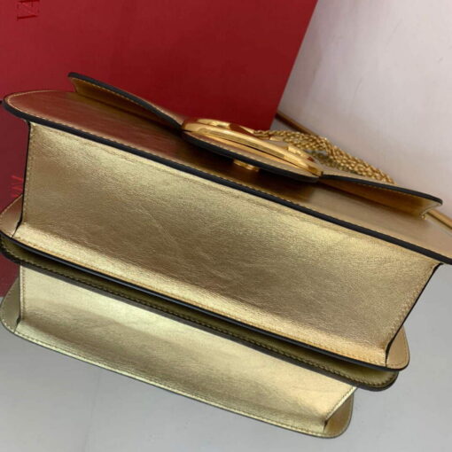 Replica Valentino XW0B0K30 Locò Calfskin Shoulder Bag Gold 7