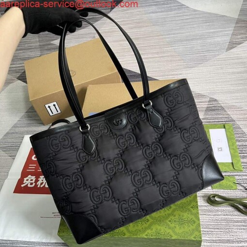 Replica Gucci 631685 Ophidia GG medium tote black 3