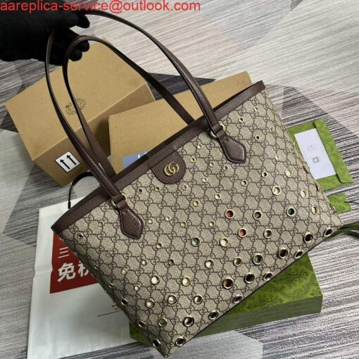 Replica Gucci 631685 Ophidia GG medium tote brown 3