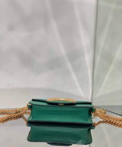 Replica Valentino WB0K53ZXL Locò Small Shoulder Bag in Calfskin Green 2