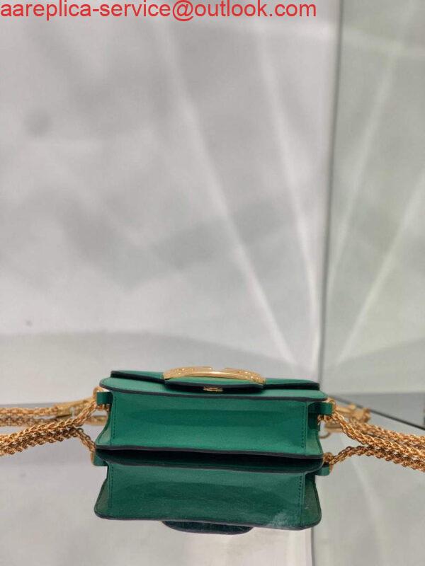 Replica Valentino WB0K53ZXL Locò Small Shoulder Bag in Calfskin Green 2