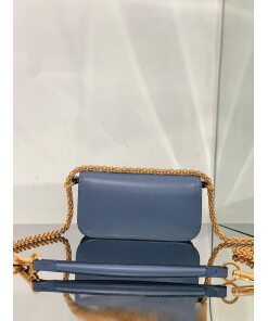 Replica Valentino WB0K53ZXL Locò Small Shoulder Bag in Calfskin Blue