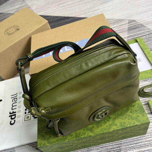 Replica Gucci 725696 Shoulder bag with tonal Double G Green 6