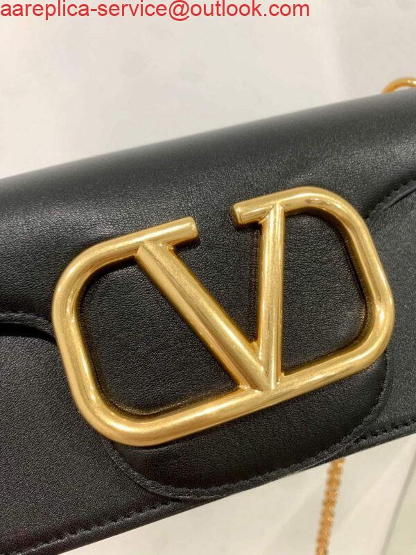 Replica Valentino WB0K53ZXL Locò Small Shoulder Bag in Calfskin Black 5