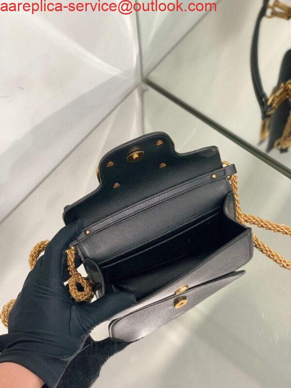 Replica Valentino WB0K53ZXL Locò Small Shoulder Bag in Calfskin Black 7