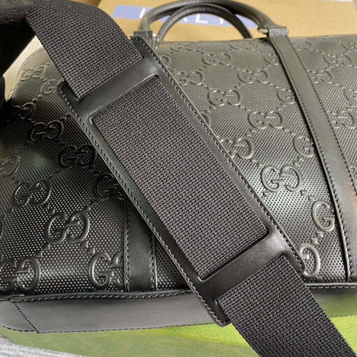 Replica Gucci 658573 Men's GG embossed briefcase Bag Black 6