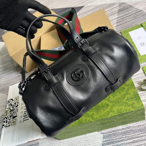 Replica Gucci 725701 Small duffle bag with tonal Double G Black