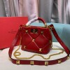 Replica Valentino 0097S Small Roman Stud The Handle Bag In Nappa Plum 10