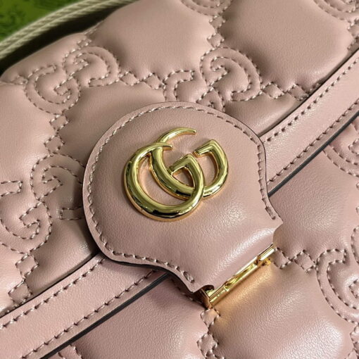 Replica Gucci 724529 GG Matelassé Small Bag Pink 4