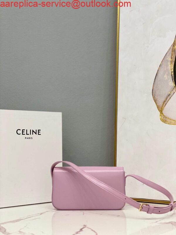 Replica Celine 194143 Triomphe Shoulder Bag in Natural Calfskin Pink 2