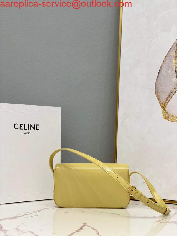 Replica Celine 194143 Triomphe Shoulder Bag in Natural Calfskin Light Yellow 3