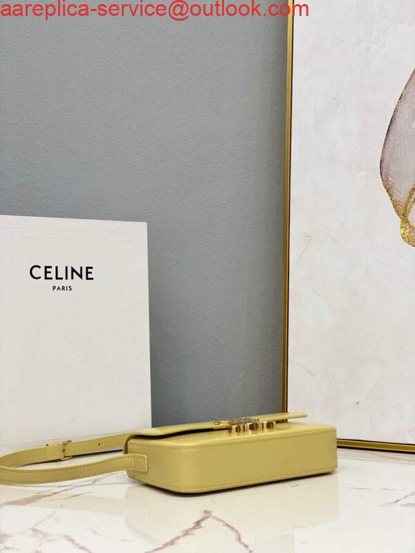 Replica Celine 194143 Triomphe Shoulder Bag in Natural Calfskin Light Yellow 4