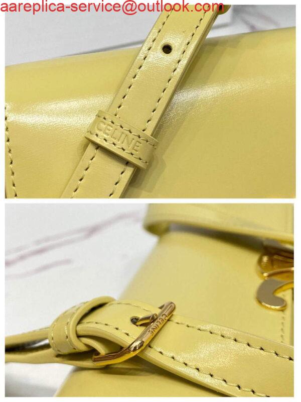 Replica Celine 194143 Triomphe Shoulder Bag in Natural Calfskin Light Yellow 6