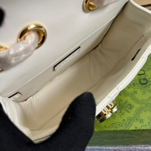 Replica Gucci 741457 Gucci Deco mini shoulder bag White 8