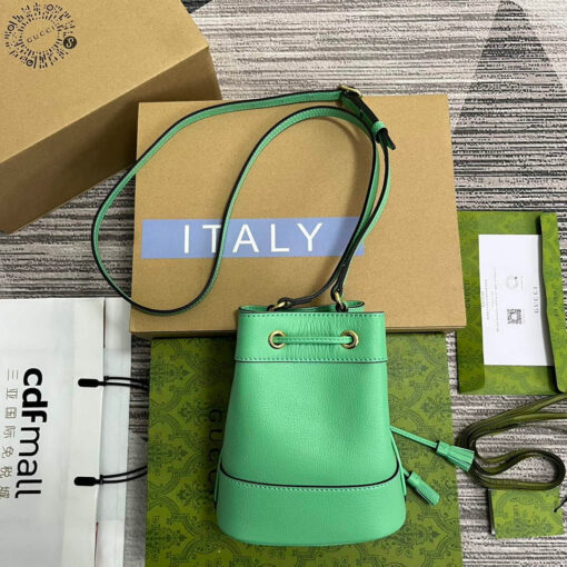 Replica Gucci 550620 Ophidia mini bucket bag with Double G Mint Green