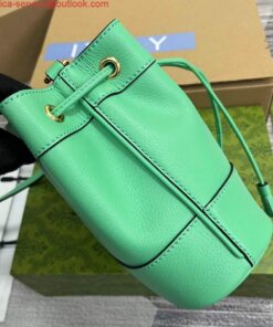 Replica Gucci 550620 Ophidia mini bucket bag with Double G Mint Green 2