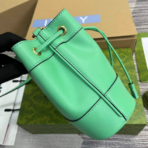 Replica Gucci 550620 Ophidia mini bucket bag with Double G Mint Green 2