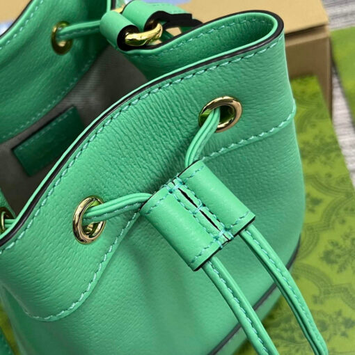 Replica Gucci 550620 Ophidia mini bucket bag with Double G Mint Green 5