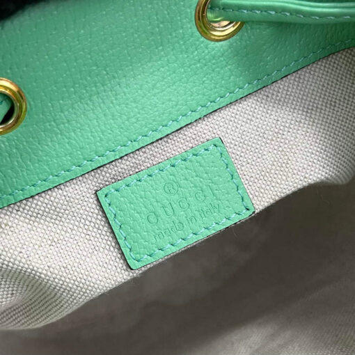 Replica Gucci 550620 Ophidia mini bucket bag with Double G Mint Green 8