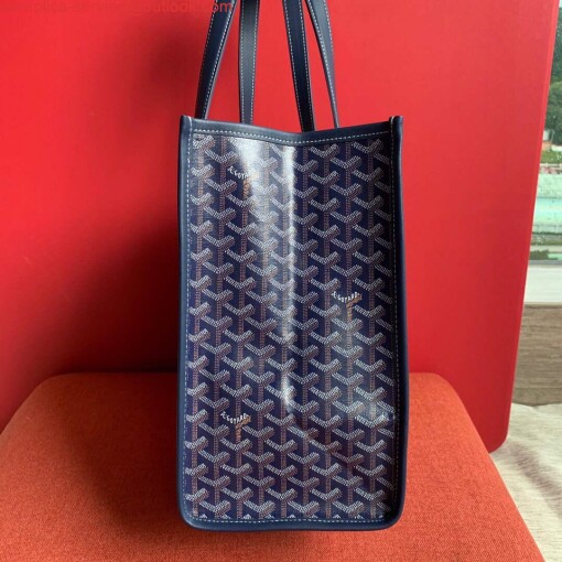 Replica Goyard VILLETMMLTY08CL08X Villette Tote Bag MM Blue 3