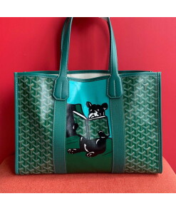 Replica Goyard VILLETMMLTY08CL08X Villette Tote Bag MM Green