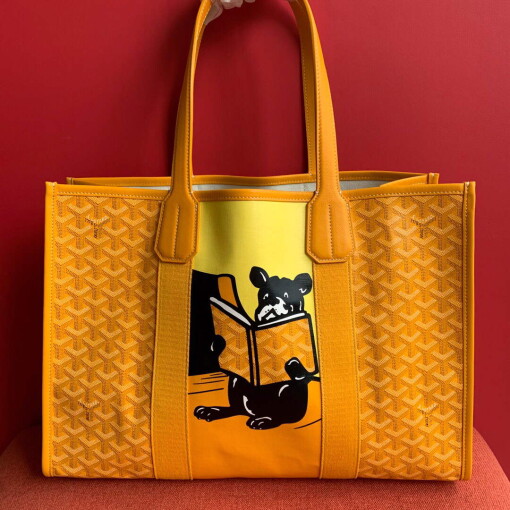 Replica Goyard VILLETMMLTY08CL08X Villette Tote Bag MM Yellow