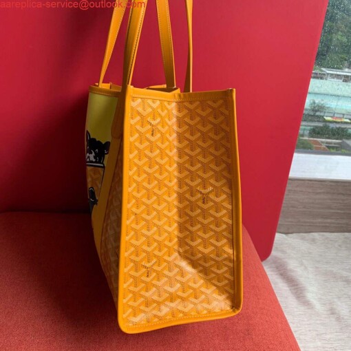 Replica Goyard VILLETMMLTY08CL08X Villette Tote Bag MM Yellow 3