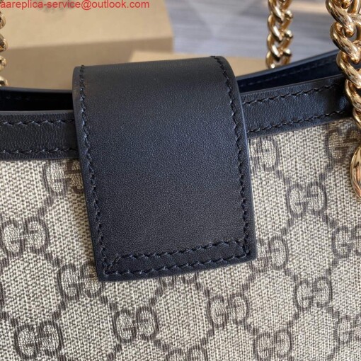 Replica Gucci 498156 Padlock GG Small Shoulder Bag Black 3