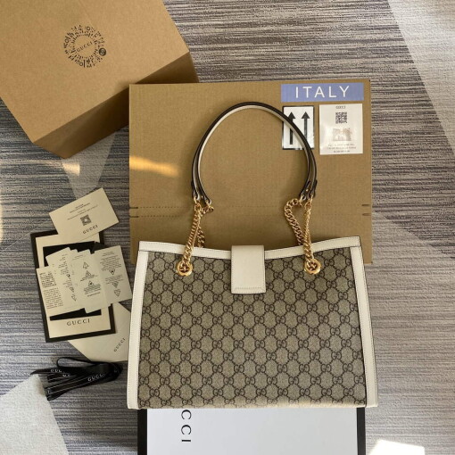 Replica Gucci 479197 Padlock Medium GG Shoulder Bag White