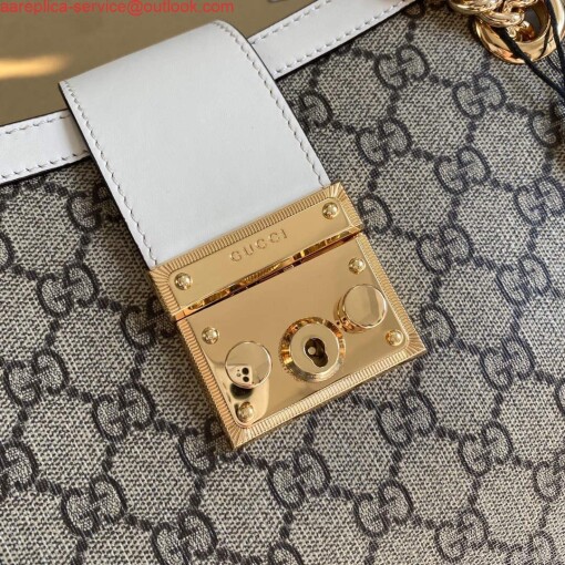 Replica Gucci 479197 Padlock Medium GG Shoulder Bag White 2