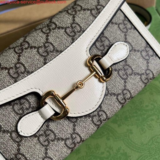 Replica Gucci 699296 Gucci Horsebit 1955 mini bag White 4