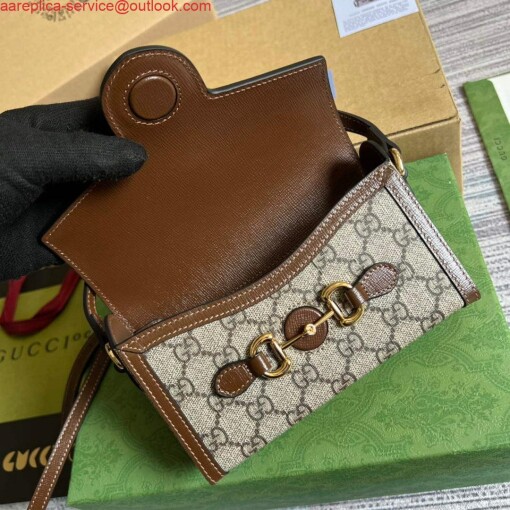 Replica Gucci 699296 Gucci Horsebit 1955 mini bag Brown 6