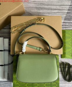 Replica Gucci 735101 Gucci Blondie Top-handle Bag Light green