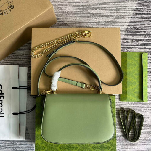 Replica Gucci 735101 Gucci Blondie Top-handle Bag Light green