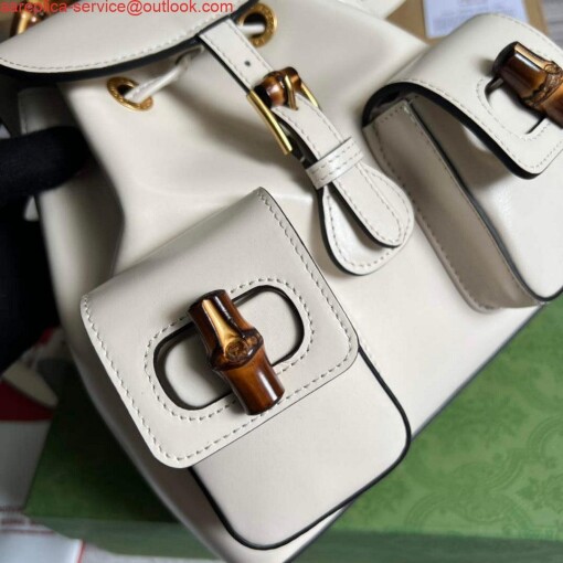 Replica Gucci 702101 Bamboo backpack white 4