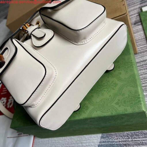 Replica Gucci 702101 Bamboo backpack white 5