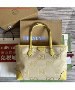 Replica Gucci 631685 Ophidia jumbo GG medium tote Banana