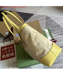 Replica Gucci 631685 Ophidia jumbo GG medium tote Banana 2