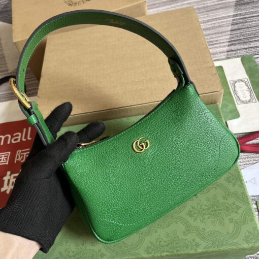 Replica Gucci 739076 Aphrodite shoulder bag with Double G Green 3