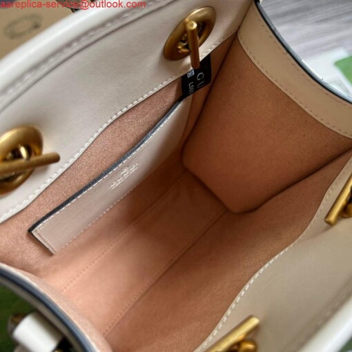 Replica Gucci 696123 GG Marmont Matelassé Mini Bag White 8