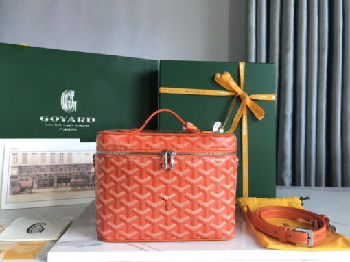 Replica Goyard MUSEVAPMLTY01CL03P Muse Vanity Case PM Bag Orange Red